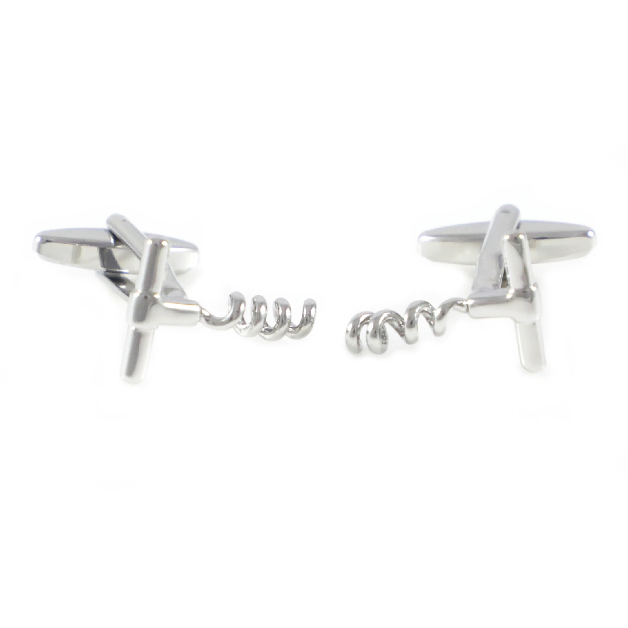 Novelty Silver Tone Wine Bottle Opener Corkscrew Cuff Links Father's Day Gift Birthday Gifts Wedding | Украшения и аксессуары