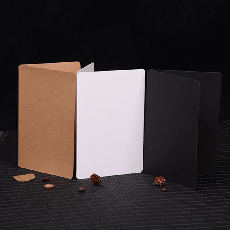 Huxiaomei 10 9x16 см 20 шт. Винтаж Kraft Бумага пустые карты сложенный Открытка картина