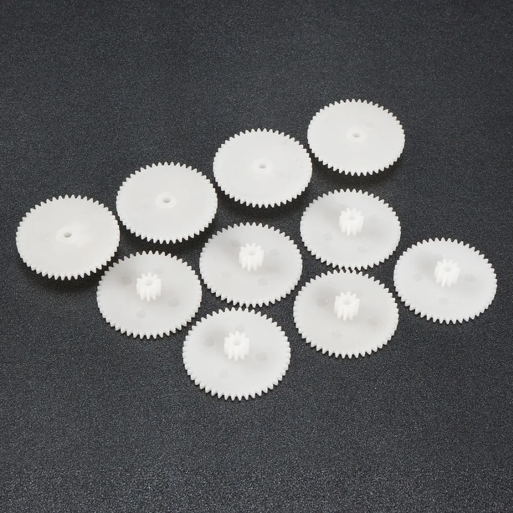 Uxcell 10 шт. 38102/44102/48102B белая пластиковая шестерня с 38/44/48 зубцами игрушечные