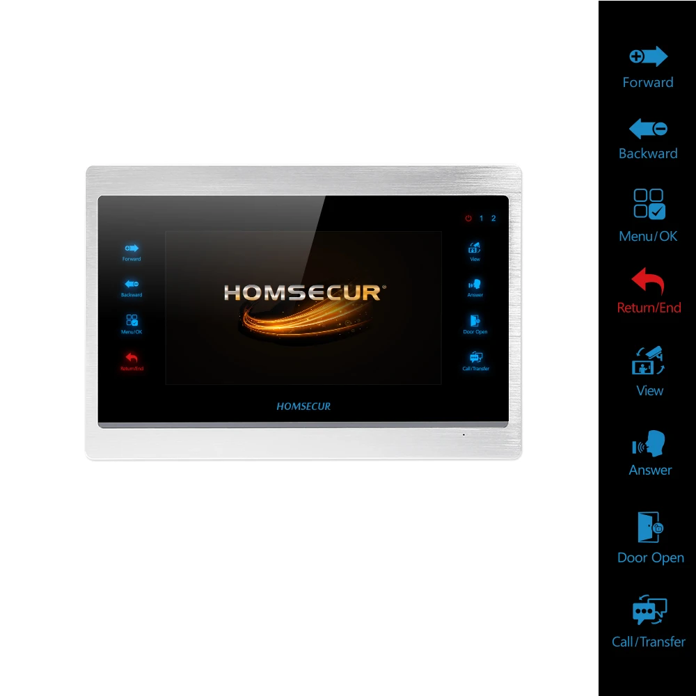 HOMSECUR AHD1.3MP 7&quotWired Video Door Entry Security +Fingerprint Camera for House/Flat(BC061HD-S+BM701HD-S) | Безопасность и