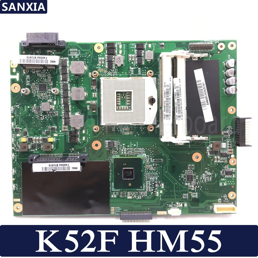 

KEFU K52F Laptop motherboard for ASUS K52F X52N A52F K52 Test original mainboard PGA989 HM55