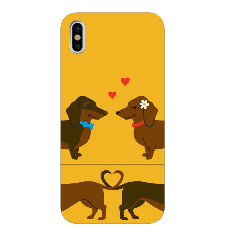 Милый мультфильм такса собака Мягкий силиконовый чехол для телефона iPhone 5 11 11PRO MAX