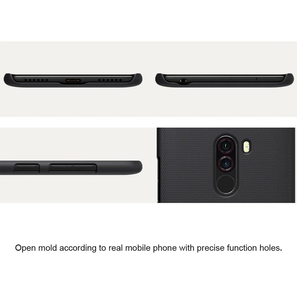 Для xiaomi pocophone f1 чехол 6,18 ''NILLKIN матовый ПК Жесткий Чехол на заднюю панель Подарочный держатель для телефона pocophone f1 чехол для телефона