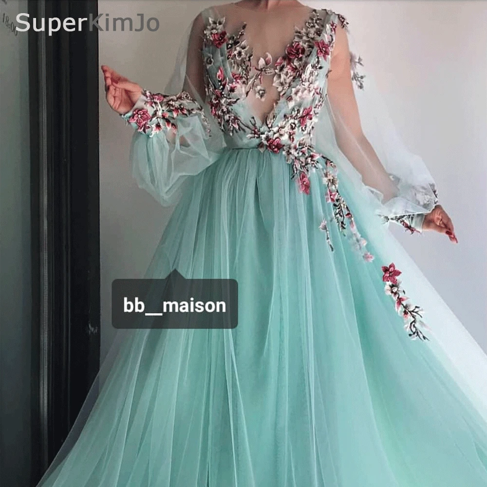 SuperKimJo Robe De Bal элегантные платья для выпускного вечера 2021 мятно зеленого цвета