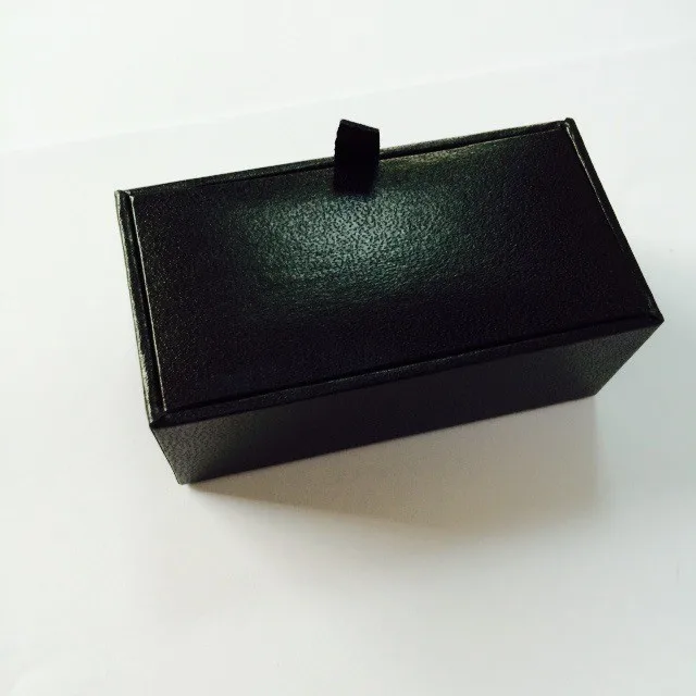

DHL Wholesale 120pcs/lot Black Cufflink Box Cufflink Gift Case Holder Jewelry Packaging Boxes Organizer Black