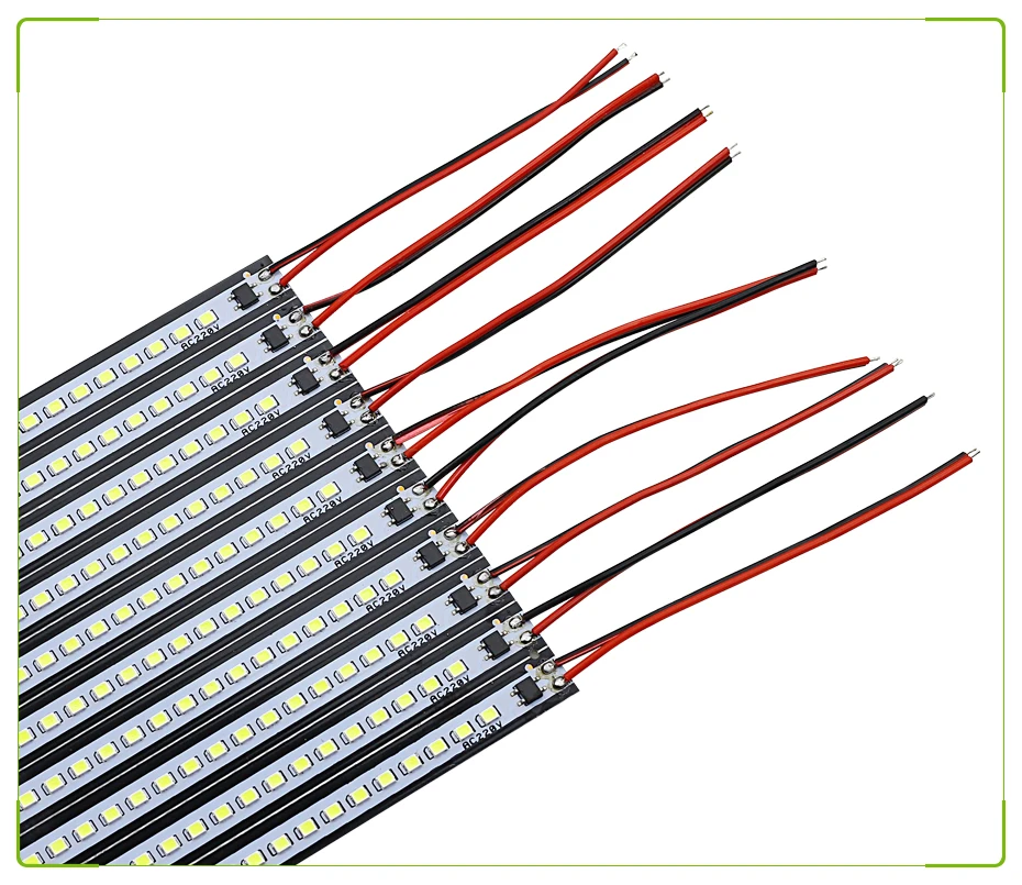 Фото Жесткая светодиодная лента 220 В 2835 SMD лампа для шкафа Бесплатная витрина полоса Жесткая светодиодная лента 220 В 2835 SMD лампа для шкафа Бесплатная витрина полоса