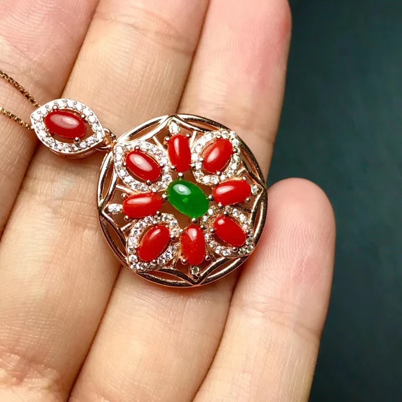 Ювелирные изделия KJJEAXCMY boutique из серебра 925 пробы женский кулон с натуральным