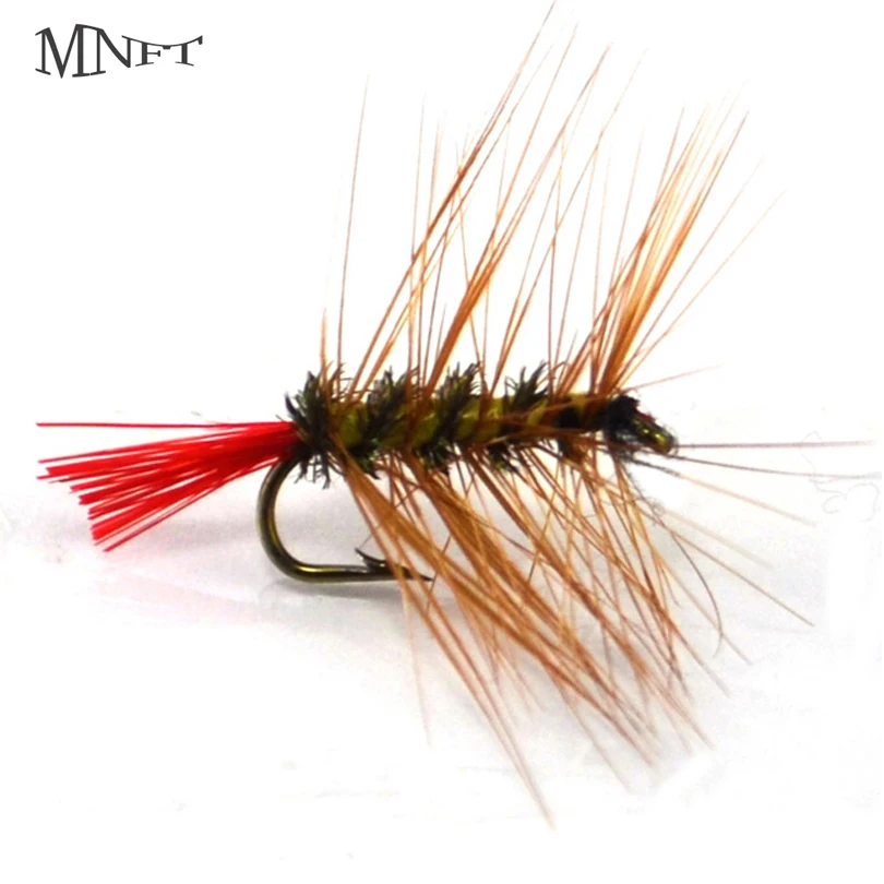 MNFT 10 шт. 12 # коричневая Нимфа Mayfly мухи для окуня сухие и влажные нахлыстовая