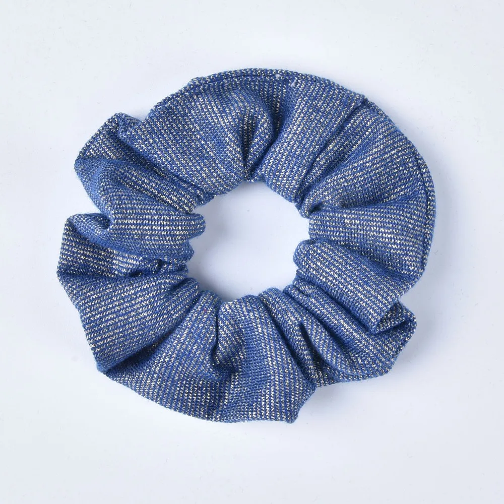 Новое поступление металлическая пряжа Женская резинка для волос шелковые