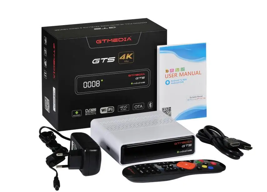 GTmedia GTS приемник DVB-S2 Amlogic S905D android 6,0 tv BOX 2 ГБ 8 ГБ спутниковый Телевизор с bluetooth клавиатурой air mouse