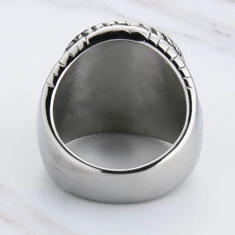 Мужское серебряное кольцо Valily винтажное Дизайнерское черное титановое на палец