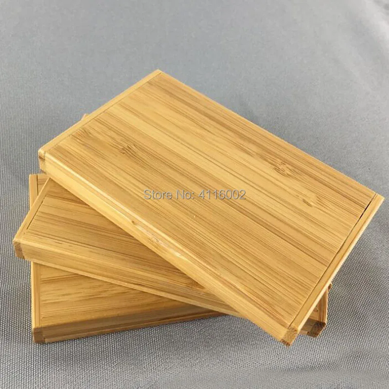 100pcs Business Card Box Small Bamboo Case Storage Holder for Credit VIP Gift Home Office Organizer | Дом и сад