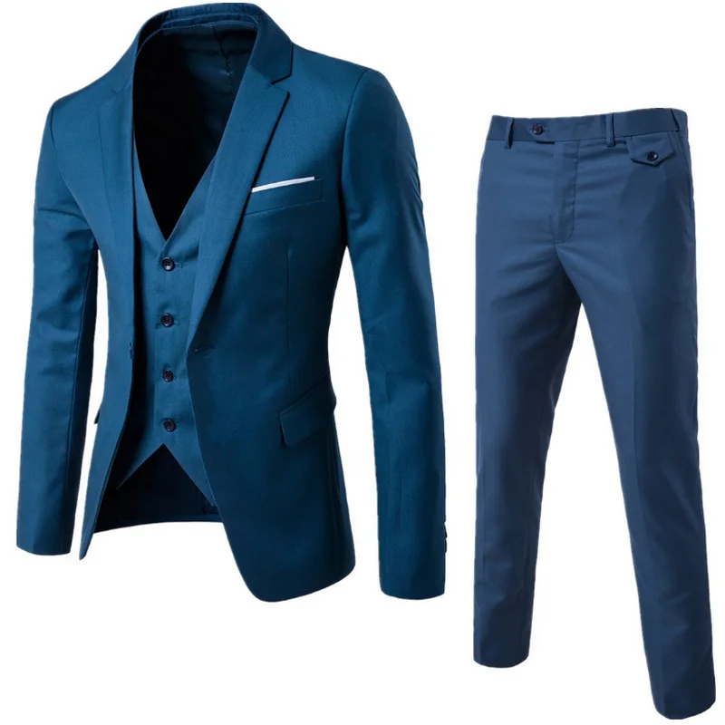 2018 Новое Прибытие Мужчины Деловой Костюм Slim Fit Классические Мужские Костюмы