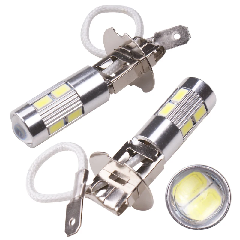 1 шт. автомобиль H1 H3 led canbus 5630 супер drl свет 10LED задние фары Противотуманные Дневные