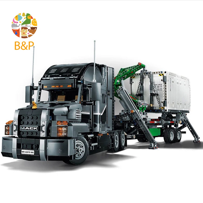 42078 2906 шт Technic серии Mack набор &quotбольшой грузовик&quot модель строительного блока Diy