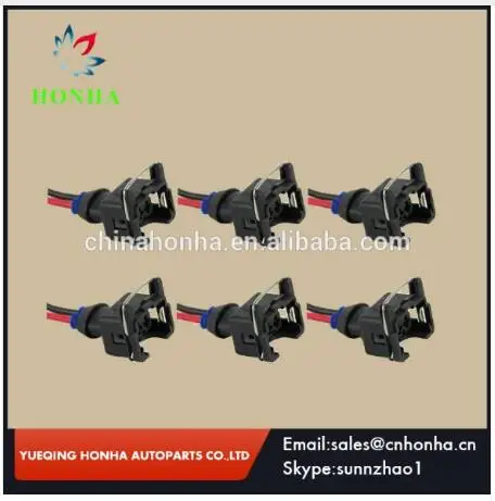 

2 Pin/Way Junior Power (mini timer) Plug With Cable Wire Pigtail For Bosch Injector Connector Rrepair Kits(EV1 Style)