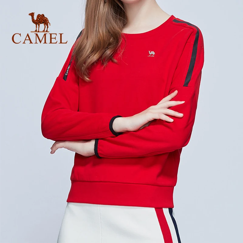 CAMEL новинка Повседневная Женская Толстовка Harajuku с круглым вырезом однотонный