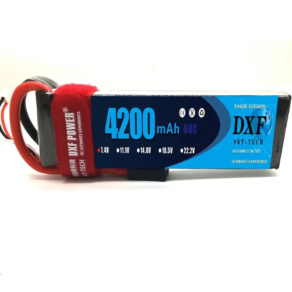 

DXF 2S RC Дрон Lipo батарея 7,4 V 4200mAh 60C Li-Po батареи для самолета квадрокоптера литий-полимерный аккумулятор