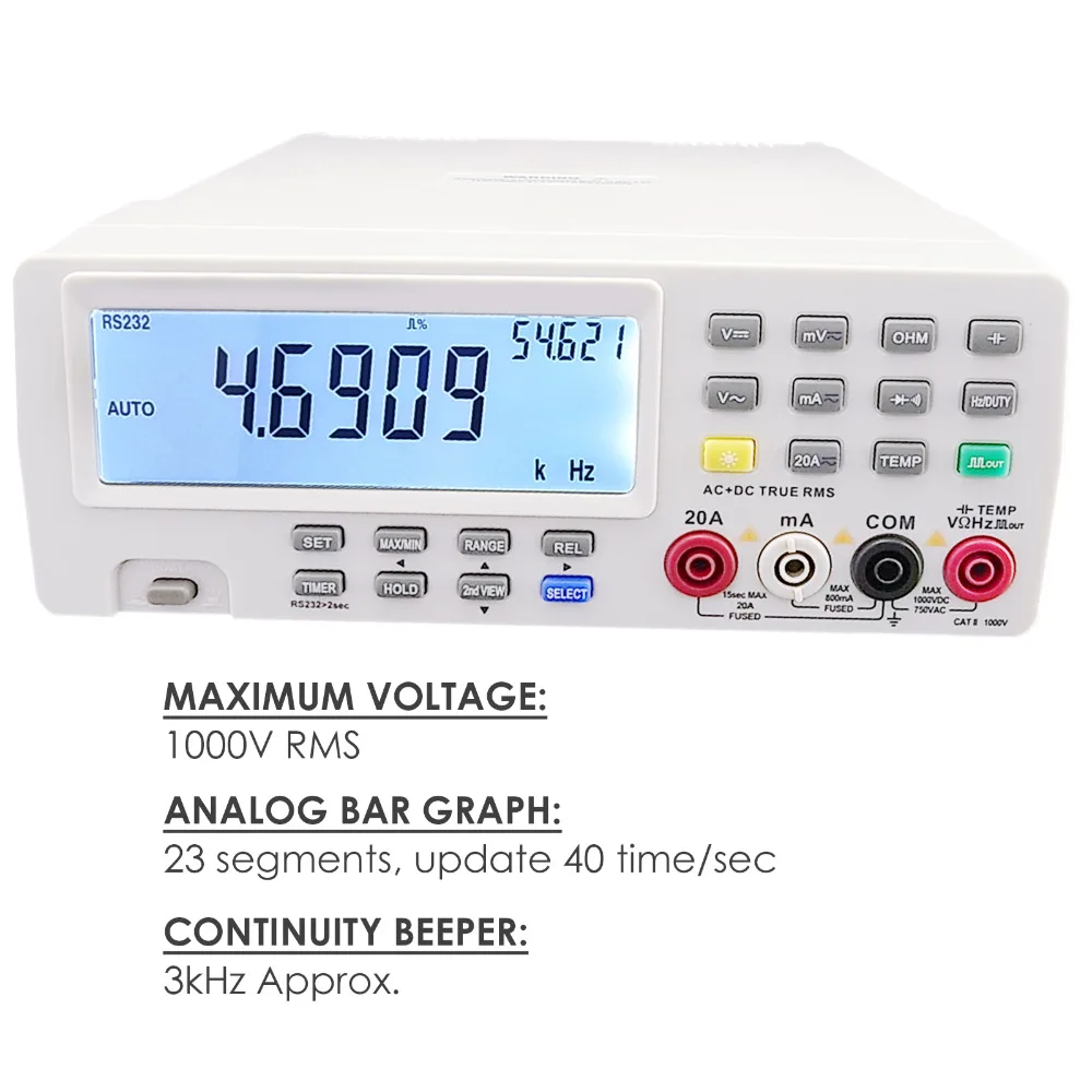 VICHY VC8145 DMM Digital Bench Top Multimeter Temperature Meter Tester PC Analog 80 000 counts Bar Graph w/ 23 segments | Инструменты