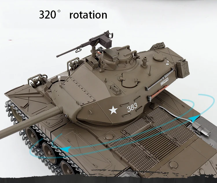 Большой 1/16-3839-1 2,4G Wacker BulldogRadio RC боевой танк США M41A3 для детей на дистанционном управлении игрушка танк подарок