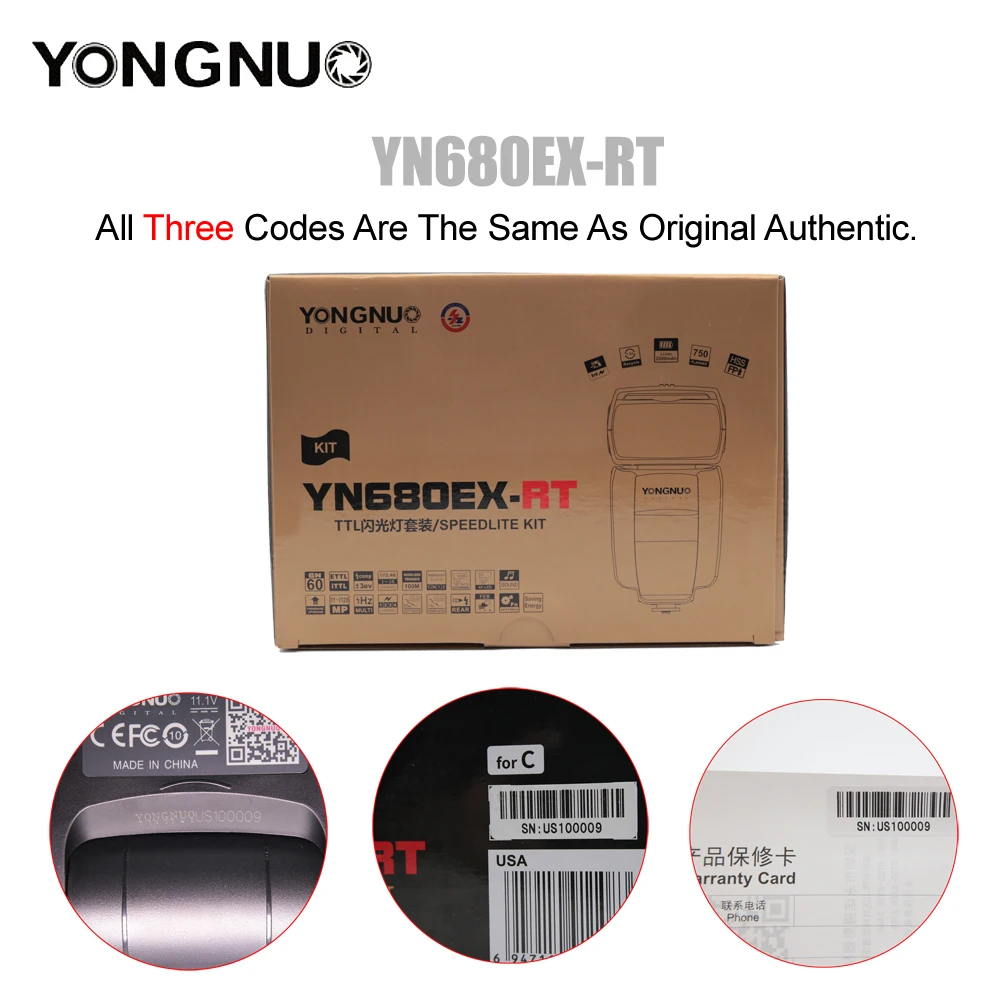 YONGNUO Вспышка Speedlite YN680EX RT литиевая 2 4G GN60 беспроводная 1/8000s HSS ttl вспышка для камер
