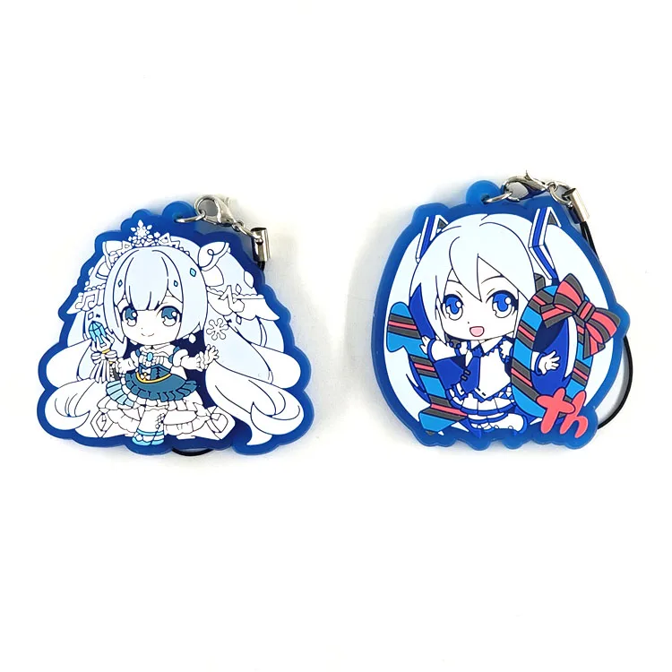 Hatsune Miku оригинальная японская аниме фигурка резиновая силиконовая сладкий запах подвеска на мобильный телефон/брелок/ремешок