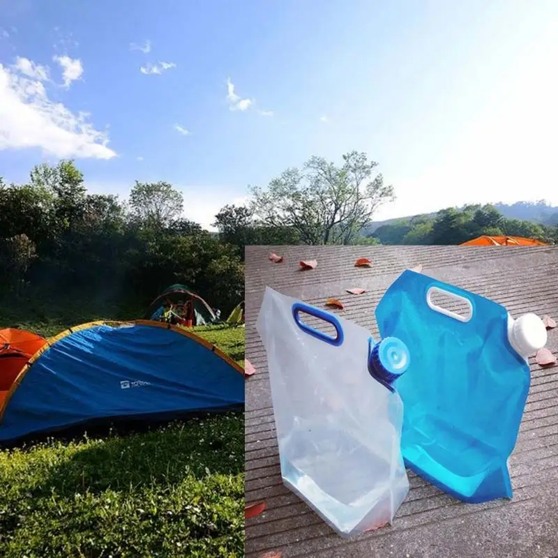 20 шт. 5L 10L PE сумка для воды портативного складного хранения подъемная Сумка