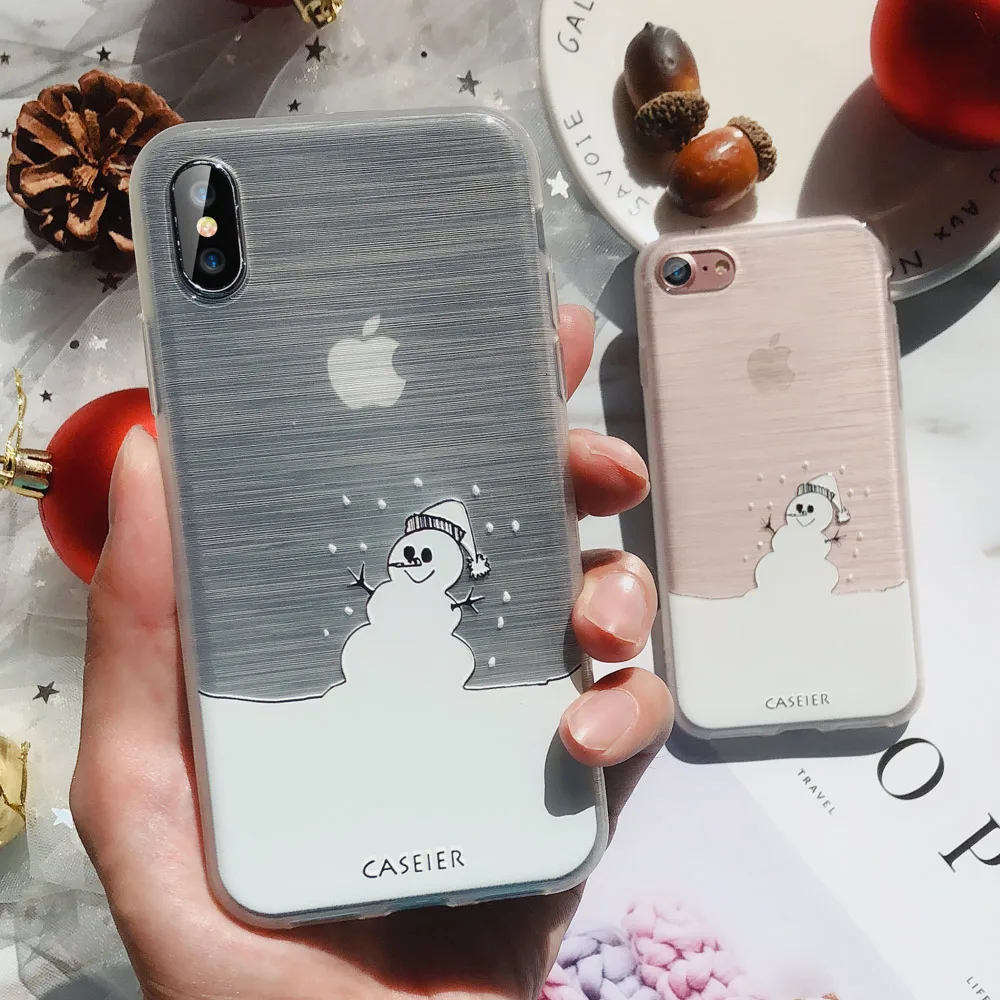 2020 CASEIER Новый год чехол на айфон 8 7 6S 6 5S Рождество телефон случаях Case для iPhone Plus X XS