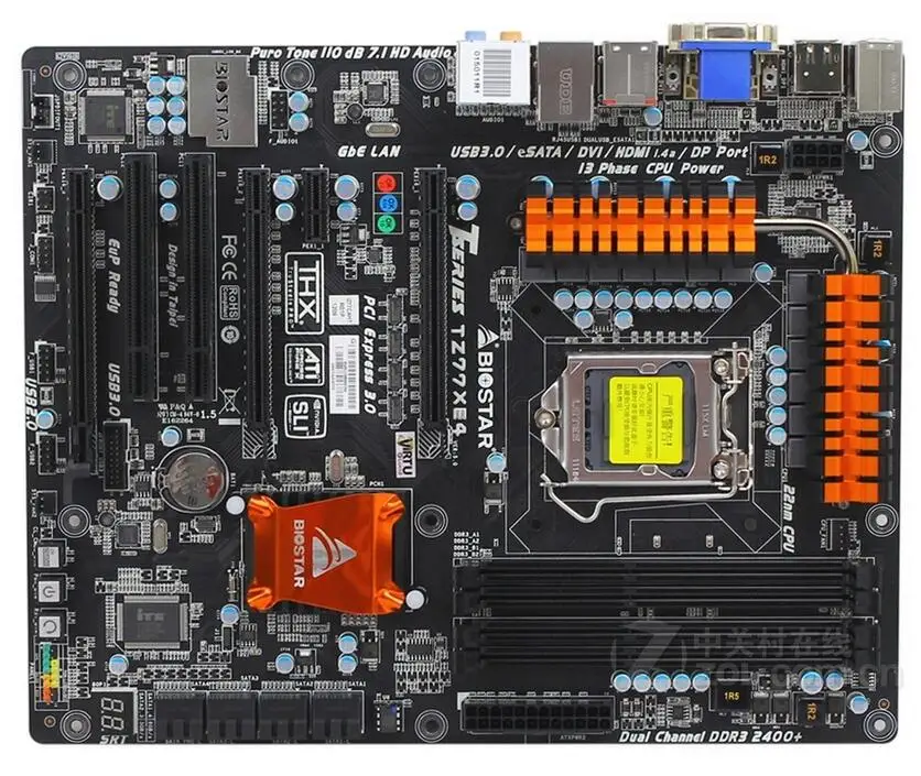Оригинальная б/у настольная материнская плата для BIOSTAR TZ77XE4 Z77 LGA 1155 DDR3 32G SATA3