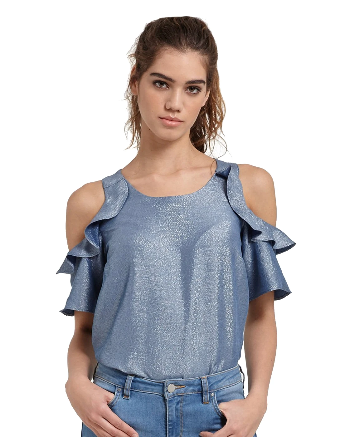 С плеча топ Morgan de Toi|off shoulder top|shoulder off topshoulder top |