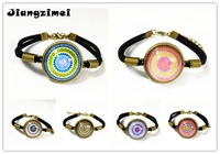 24pc 12 stylesmandala flower bandanna paisley glass ancient bronze charm bracelet for girls women