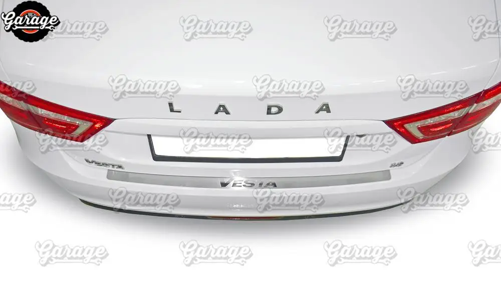 Guard of rear bumper for Lada Vesta Sedan / SW Cross 2015- Stainless steel accessories protective scratches car styling tuning | Автомобили