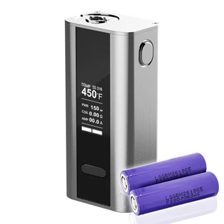 Silver and 2 x Batt Joyetech кубовидной 0,9" OLED дисплей 150 W стартер двойной аккумулятор TCR версии 3,0 Box Mod-серебро - Цвет: Silver and 2 x Batt