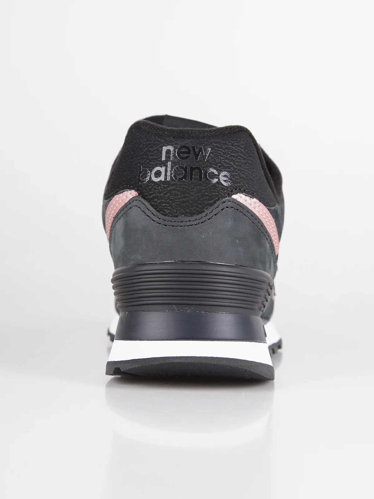 NEW BALANCE WL574NBK-Sneakers черной кожи и ткани | Спорт развлечения