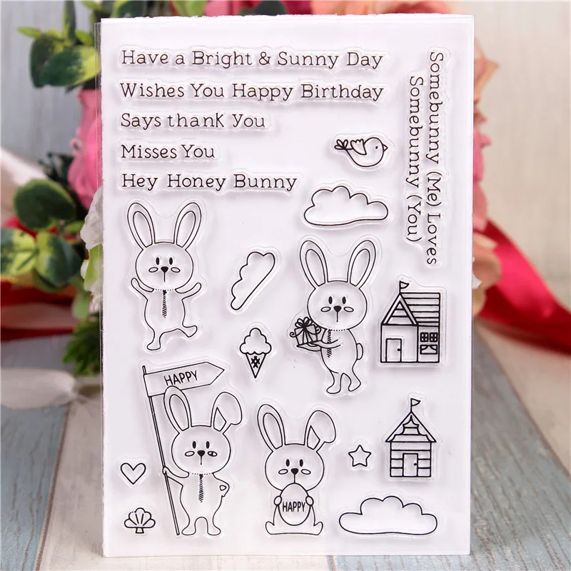 Резиновые силиконовые прозрачные штампы для скрапбукинга тампоны прозрачное