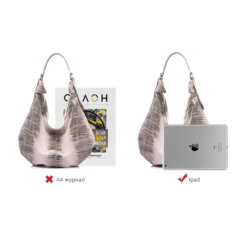 Женская большая сумка Полумесяц из натуральной кожи REALER|women genuine leather handbags|genuine