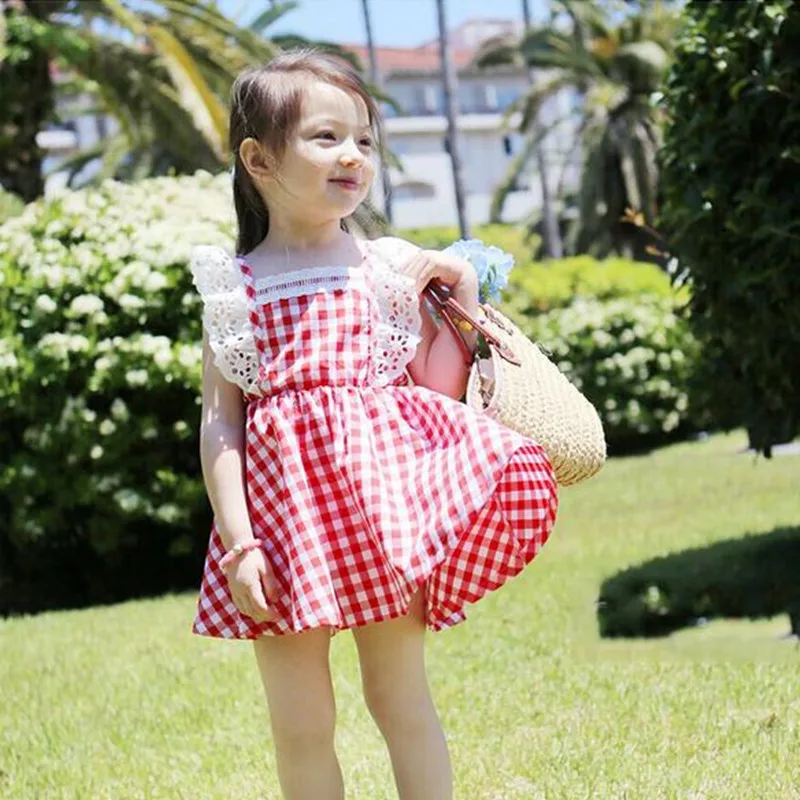 Коллекция 2017 года весенне-Летнее Детское платье кружевной жилет Tong Gezi для