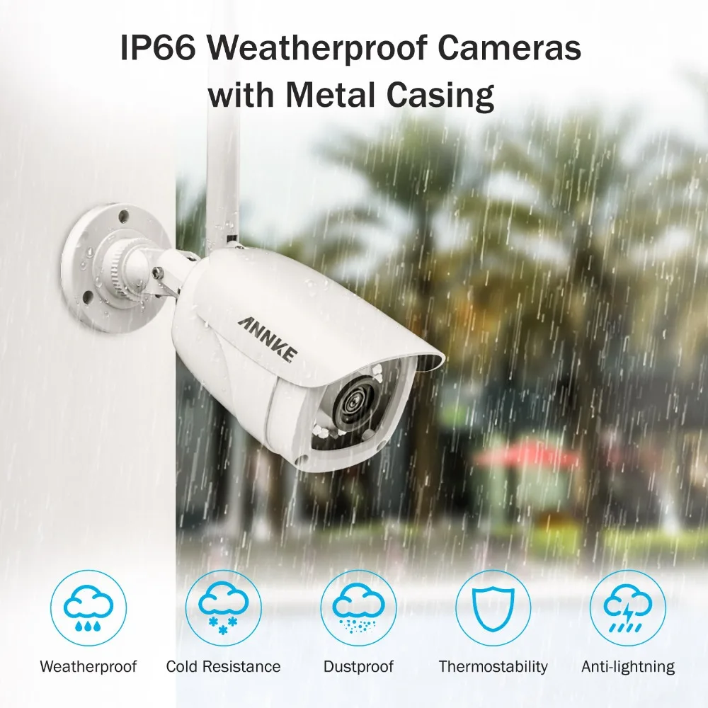 ANNKE 8CH 1080P FHD Wi-Fi H.264+ NVR система видеонаблюдения с 1080P HD Bullet IP камеры 100ft ночного видения с умным ИК