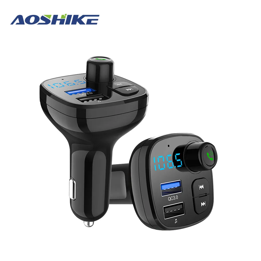 Автомобильный fm трансмиттер AOSHIKE mp3 плеер Bluetooth автомобильный комплект модулятор