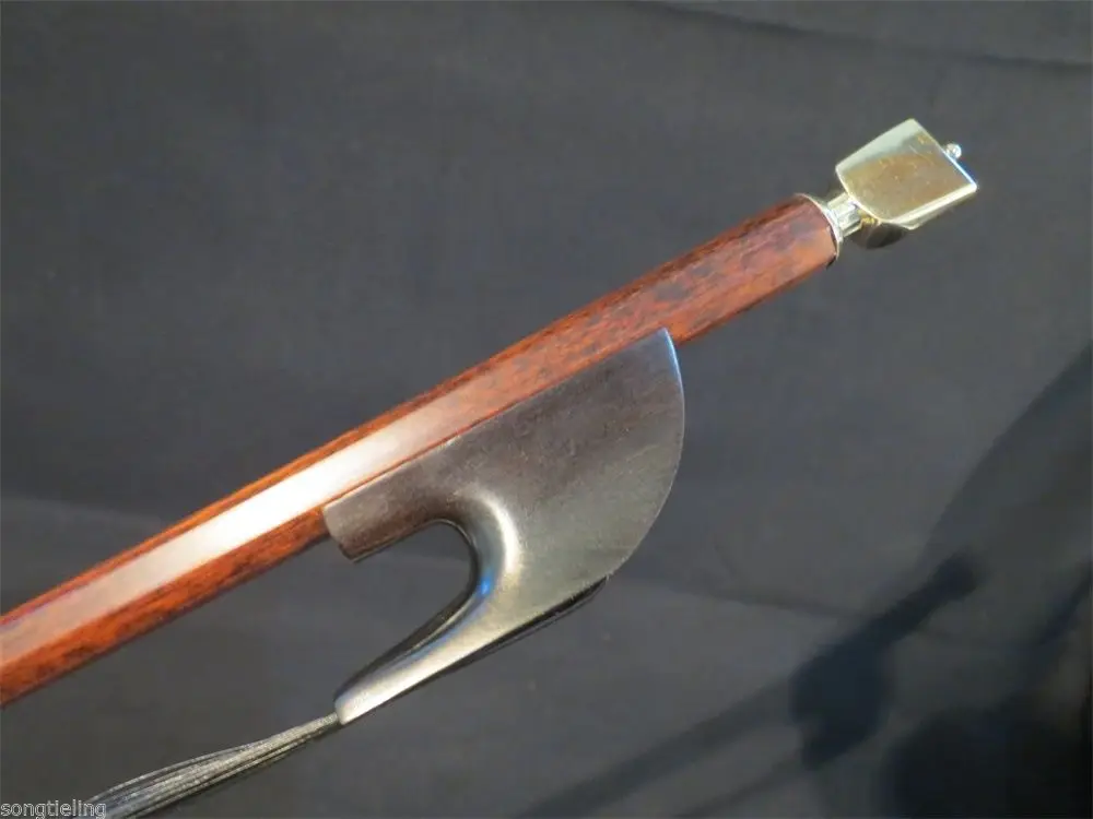

Сильный барокко snakewood 3/4 бас лук, латунные винты, черный конский волос