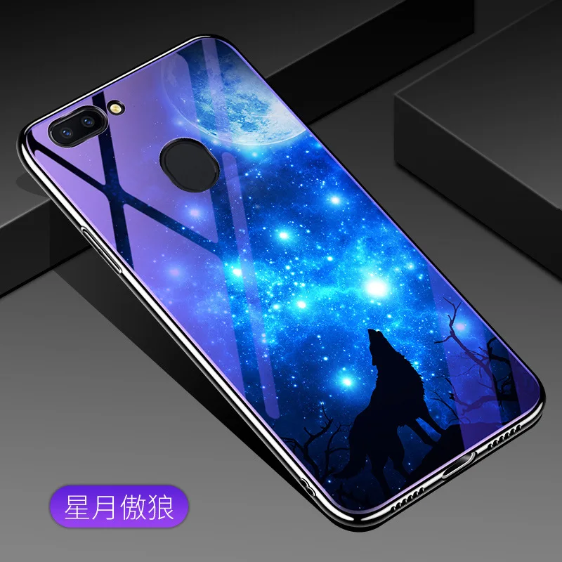 Синий светильник закаленное Стекло чехол для Xiaomi mi 8 Lite чехол Цветной Роскошная упаковочная бумага для Гибридный чехол-накладка mi Honor 8 Lite