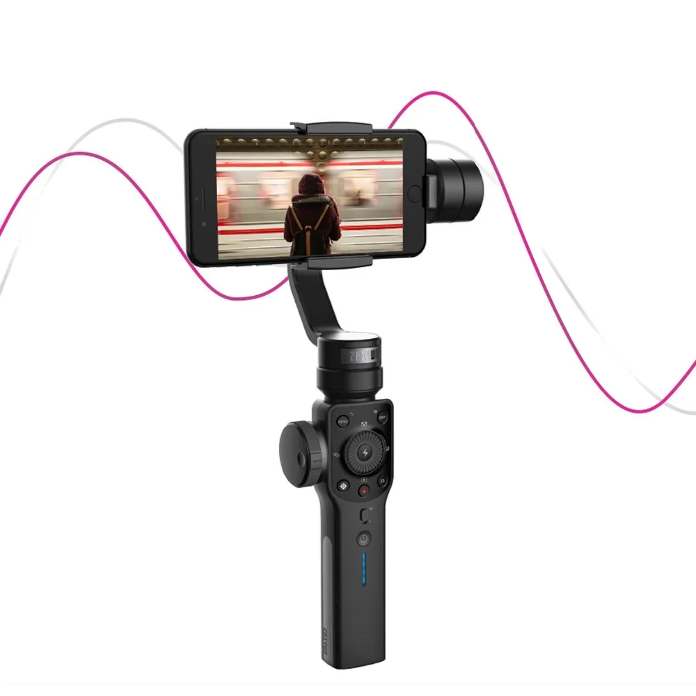 Zhiyun Smooth 4 гладких Q2 3-осевой ручной шарнирный стабилизатор для камеры GoPro для смартфонов экшн Камера комплектующие для мобильных телефонов: тач скрин(Д х Ш х В XR 8 huawei P30