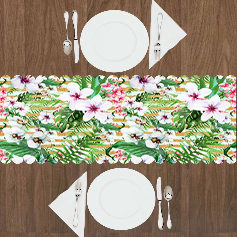 Еще тропические джунгли зеленые листья белые фиолетовые цветы 3d узор