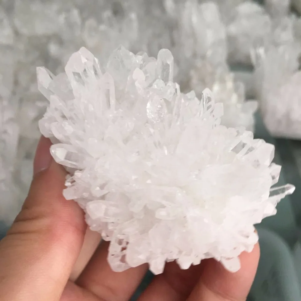 Натуральный прозрачный белый кварц Кристалл кластер кристалл drusy образец Рейки