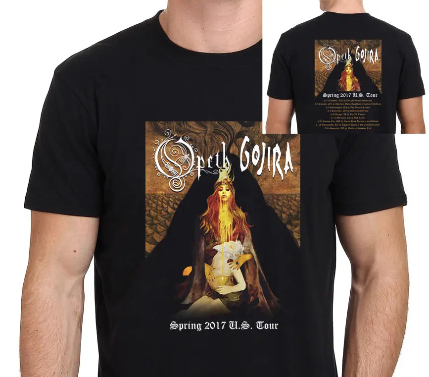 Модные Стиль короткий рукав Opeth Годзилла Весна экипажа шеи мужские