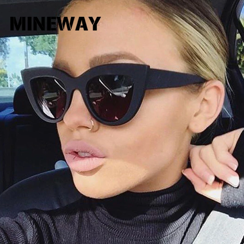 Женские солнцезащитные очки с зеркальными линзами MINEWAY Винтажные Солнцезащитные