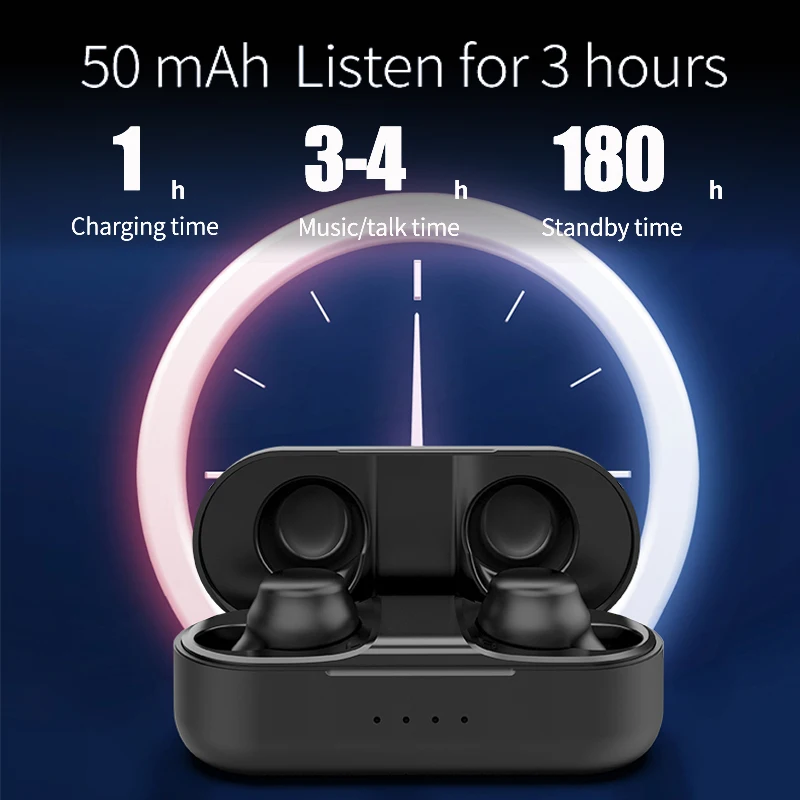 HESTIA Bluetooth 5.0 Wireless Earphone TWS Sport Headphones Handsfree Ear Phones Earbuds Headset Earbud Earphones Case For Phone |