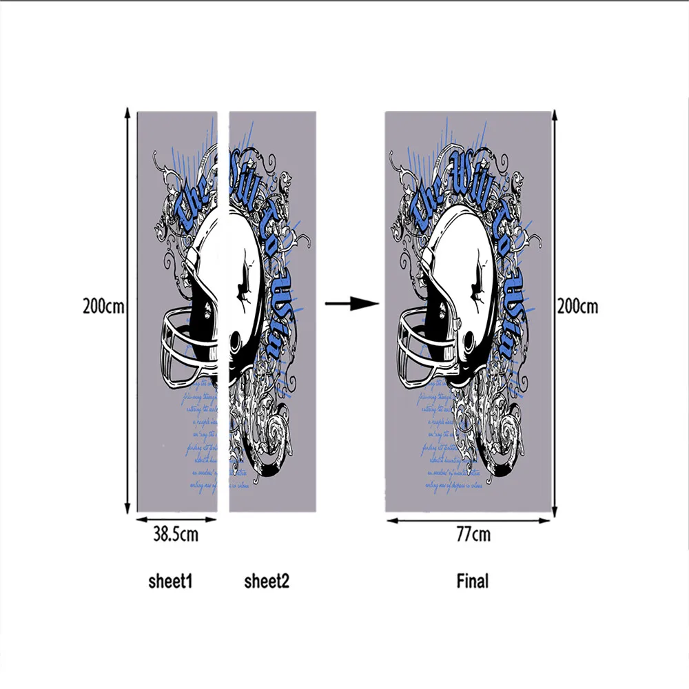 Печать дверные палочки мультфильм маленький робот дизайн Детская Спальня