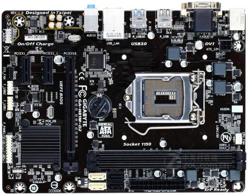 LGA1150 H81 для Gigabyte GA-H81M-D2 оригинальная настольная материнская плата H81M-D2 1150 DDR3 USB3.0 SATA3