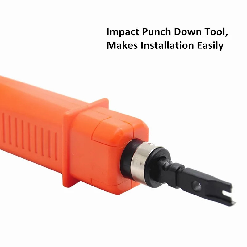 Ударный инструмент RJ45 RJ11 для резки проводов обжима двухголовых лезвий Cat5e Cat6